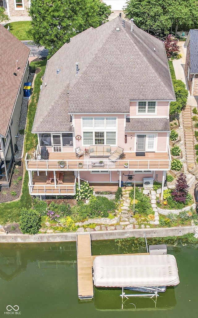 11244 Blackwalnut Pt, Indianapolis, IN 46236 - aerial view of property and surrounding area with a nearby body of water