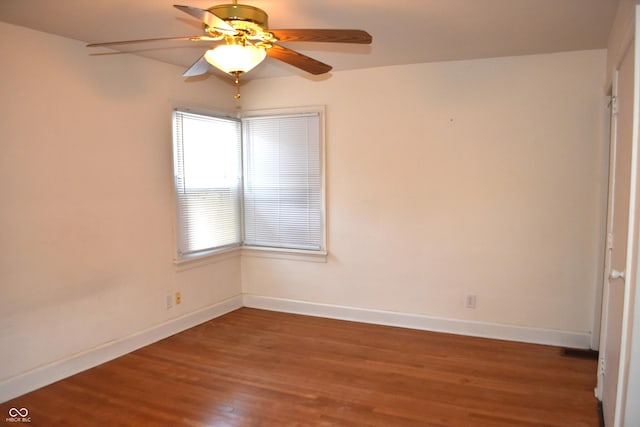 1641 Winton Ave, Speedway, IN 46224 - unfurnished room featuring ceiling fan, wood finished floors, and baseboards