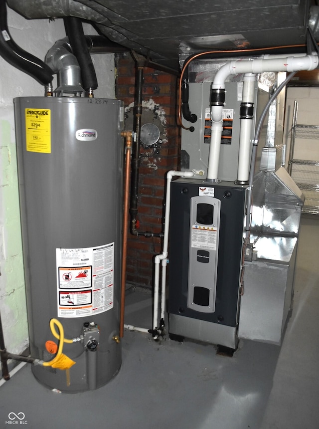 1641 Winton Ave, Speedway, IN 46224 - utility room featuring gas water heater