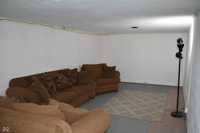 1641 Winton Ave, Speedway, IN 46224 - living area with concrete flooring