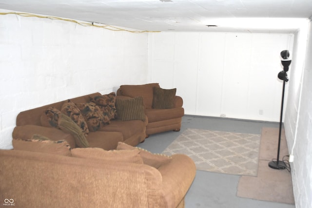 1641 Winton Ave, Speedway, IN 46224 - living room with concrete flooring