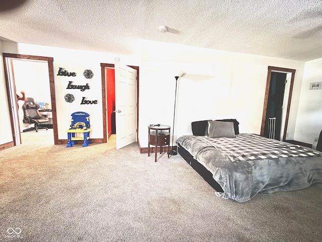 1126 S 20th St, New Castle, IN 47362 - carpeted bedroom featuring baseboards and a textured ceiling