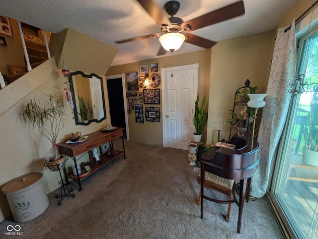 317 Washington St, Clay City, IN 47841 - carpeted entrance foyer with ceiling fan