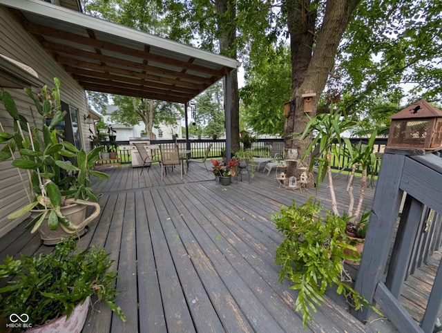 317 Washington St, Clay City, IN 47841 - wooden terrace featuring outdoor dining space