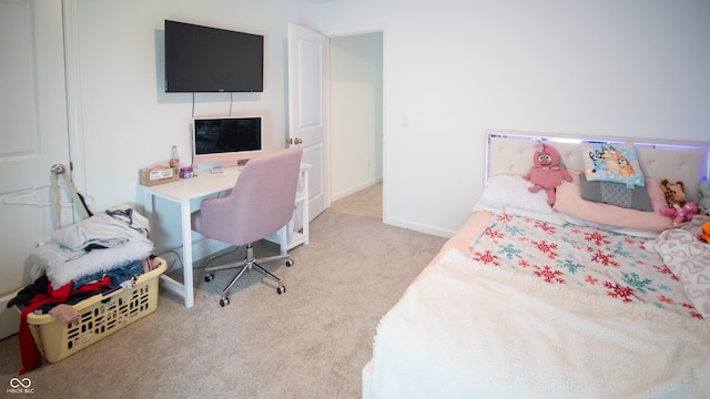 2916 W Bargello Ln, Monrovia, IN 46157 - carpeted bedroom with a desk and baseboards