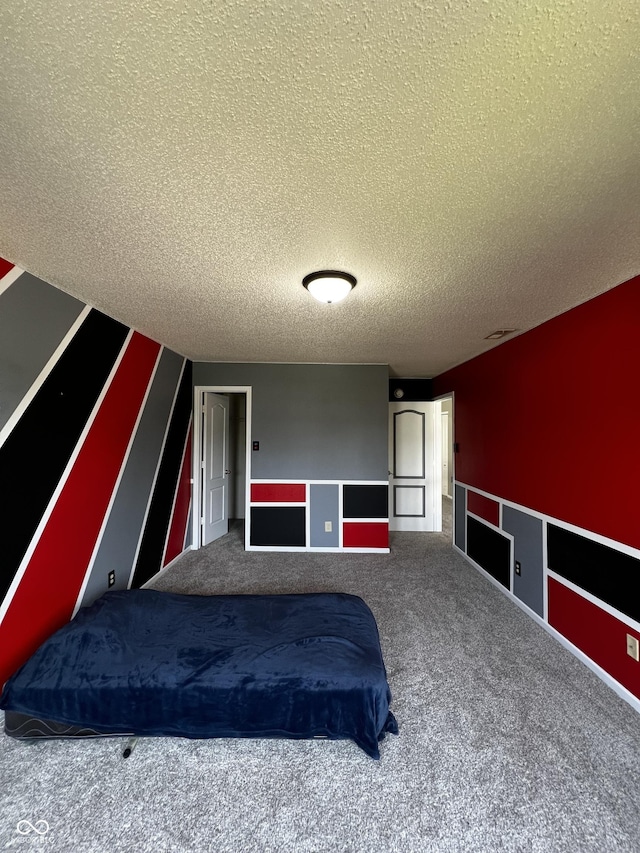 585 Fireside Dr, Greenwood, IN 46143 - bedroom with a textured ceiling and carpet floors