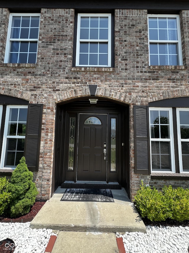 585 Fireside Dr, Greenwood, IN 46143 - property entrance with brick siding