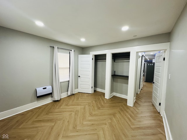 38 Hendricks Pl, Indianapolis, IN 46201 - unfurnished bedroom featuring recessed lighting, a closet, and refrigerator