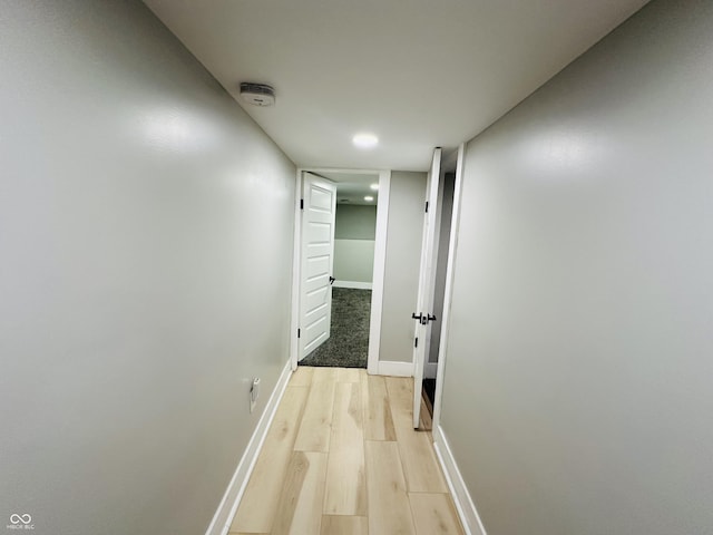 38 Hendricks Pl, Indianapolis, IN 46201 - corridor featuring light wood-type flooring and recessed lighting