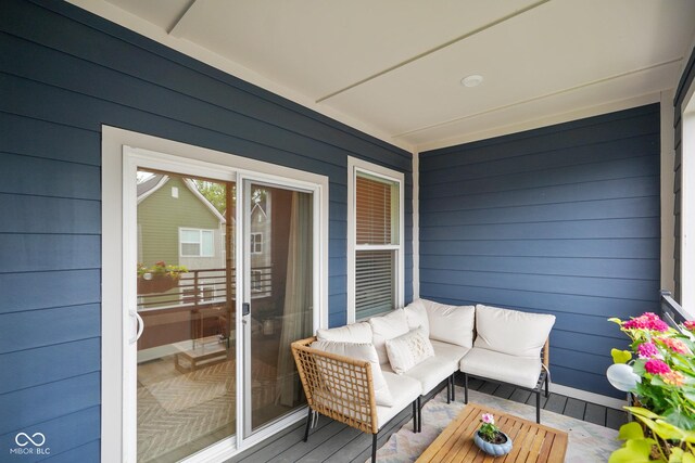 2125 Coretta Way, Indianapolis, IN 46202 - balcony featuring an outdoor living space