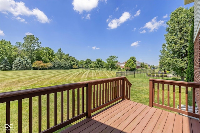 12772 Tram Ln, Carmel, IN 46032 - wooden deck with a fenced backyard
