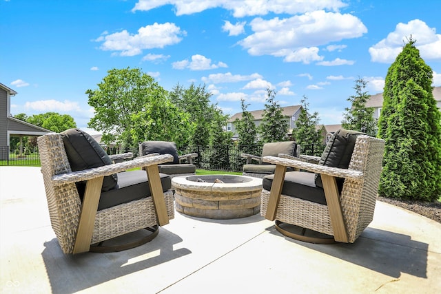 9716 Cimmaron Ave, Mccordsville, IN 46055 - view of patio / terrace with a fire pit