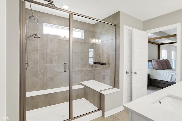 9716 Cimmaron Ave, Mccordsville, IN 46055 - ensuite bathroom with vanity and a stall shower