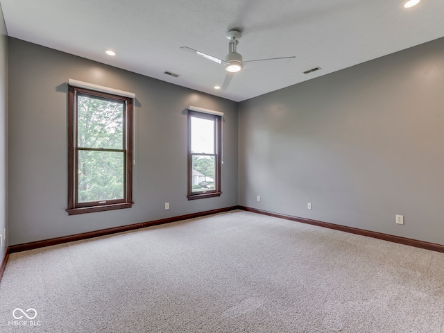 20 Forrests Edge Ct, Indianapolis, IN 46227 - carpeted empty room with ceiling fan, baseboards, and recessed lighting