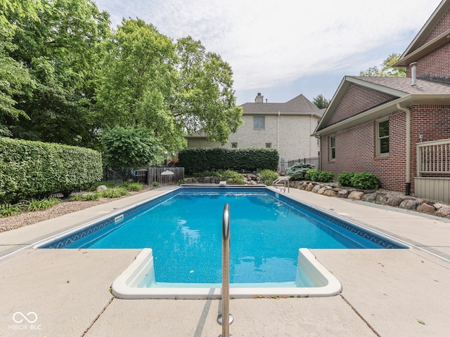 20 Forrests Edge Ct, Indianapolis, IN 46227 - view of swimming pool with a fenced backyard