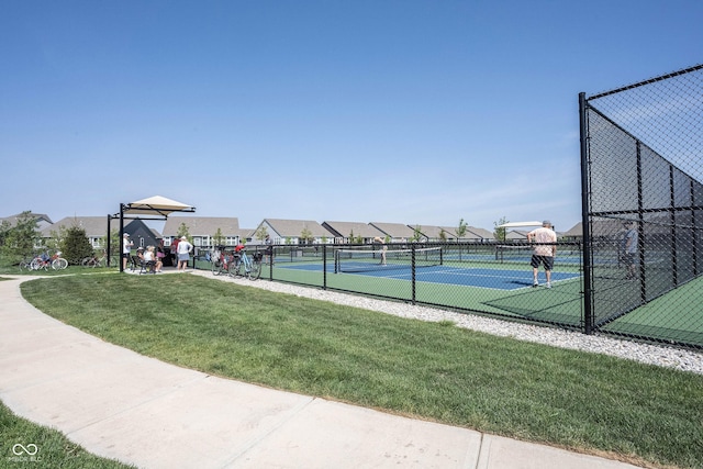 19800 Sutton Ter, Westfield, IN 46074 - view of tennis court featuring a residential view