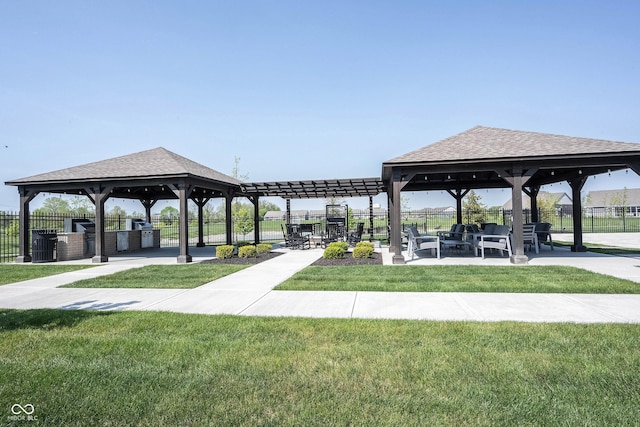 19800 Sutton Ter, Westfield, IN 46074 - view of home's community with a gazebo