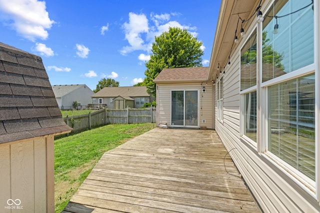 10693 Newgate Ln, Indianapolis, IN 46231 - wooden deck featuring a residential view