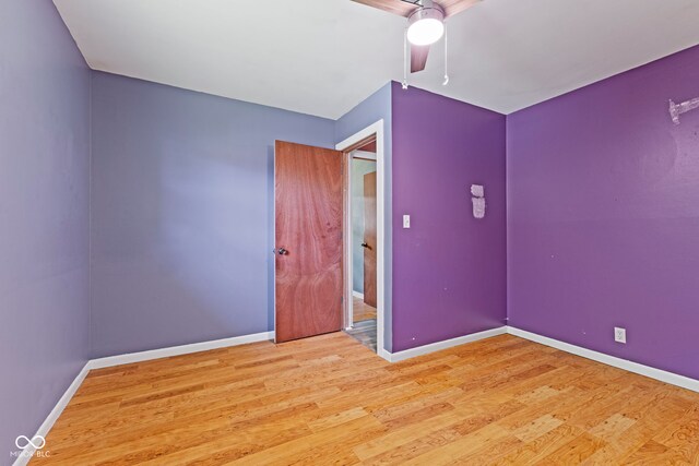 3898 S Randolph St, Indianapolis, IN 46227 - unfurnished room with ceiling fan and light wood-type flooring