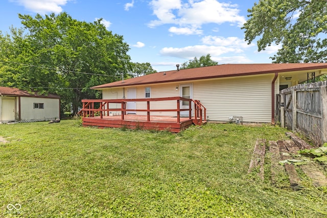 3898 S Randolph St, Indianapolis, IN 46227 - rear view of property featuring a deck