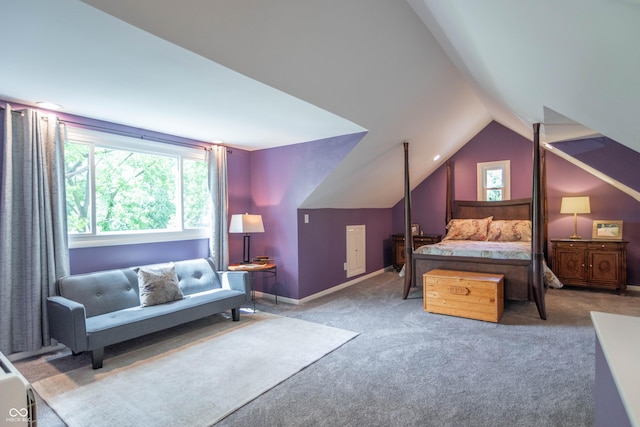 5315 Camden St, Indianapolis, IN 46227 - carpeted bedroom with multiple windows and lofted ceiling