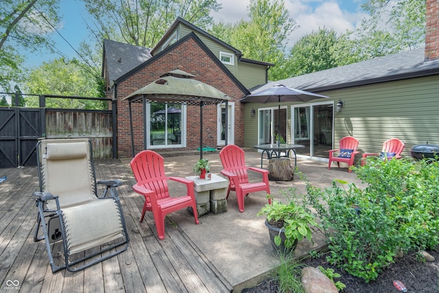 5315 Camden St, Indianapolis, IN 46227 - view of wooden terrace