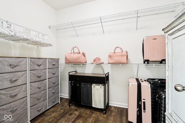 1521 Avondale Dr, Westfield, IN 46074 - walk in closet featuring dark wood-style floors