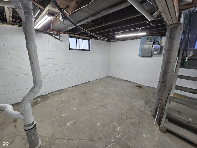 2035 S Pennsylvania St, Indianapolis, IN 46225 - unfinished basement featuring electric panel