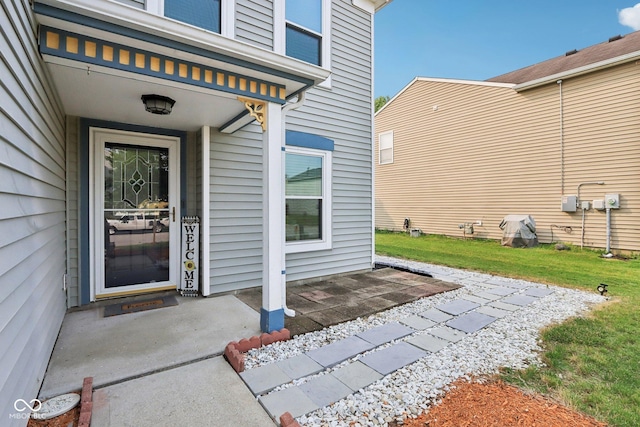 2887 Ludwig Dr, Indianapolis, IN 46239 - view of exterior entry with a yard