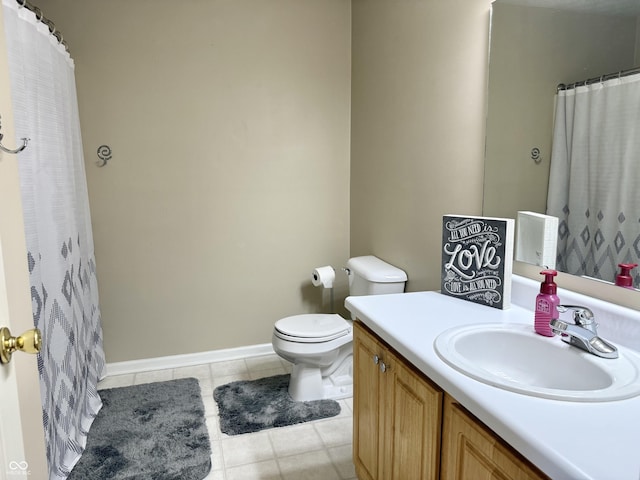 7042 Gavin Dr, Indianapolis, IN 46217 - full bathroom with tile patterned floors, vanity, and curtained shower