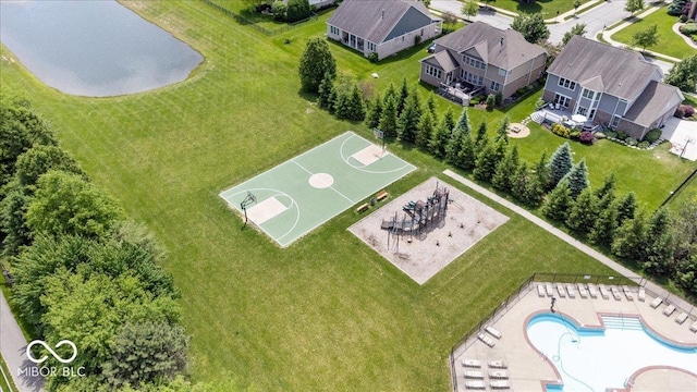 10054 Win Star Way, Fishers, IN 46040 - drone / aerial view of a pool