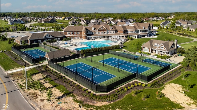1465 Old Hickory Ln, Westfield, IN 46074 - aerial view of residential area with a pool