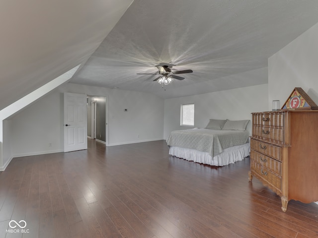 730 N Forsythe St, Franklin, IN 46131 - bedroom featuring dark wood-type flooring, ceiling fan, and baseboards