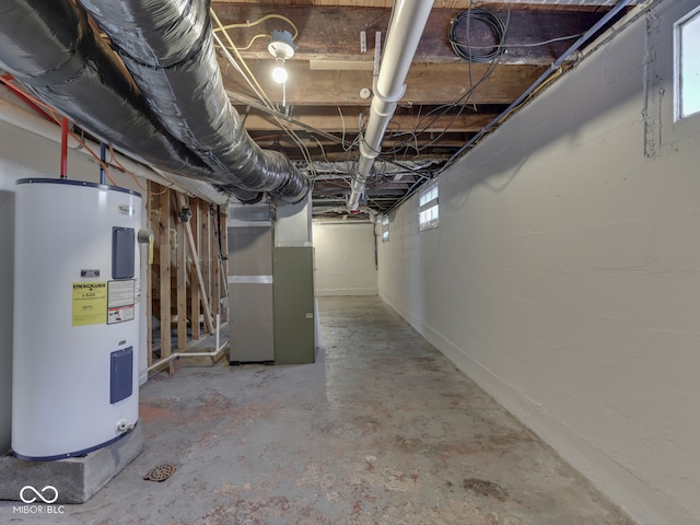 730 N Forsythe St, Franklin, IN 46131 - below grade area featuring water heater and heating unit