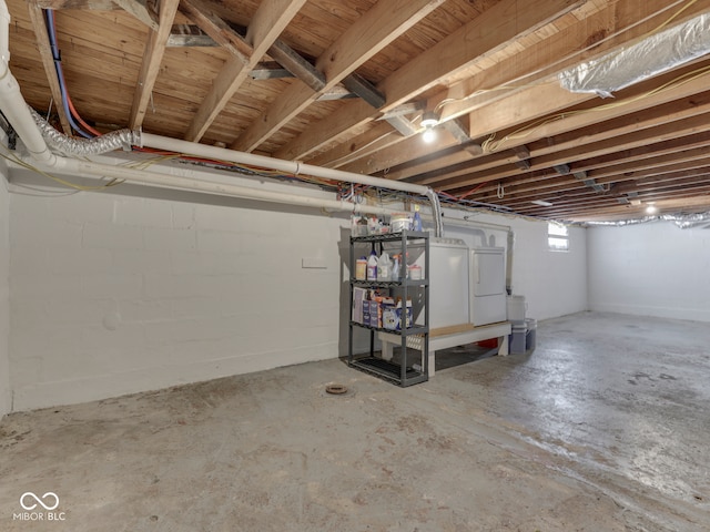 730 N Forsythe St, Franklin, IN 46131 - basement featuring independent washer and dryer
