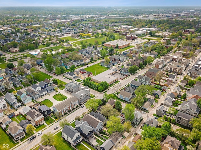 2016 Central Ave, Indianapolis, IN 46202 - aerial view of property and surrounding area with nearby suburban area