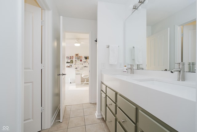 3876 Kegler Way, Carmel, IN 46074 - full bathroom featuring double vanity and tile patterned flooring