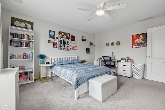 5030 E 800 N, Columbus, IN 47203 - bedroom with carpet, a ceiling fan, and baseboards