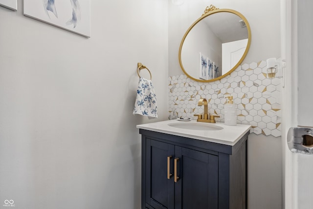 5030 E 800 N, Columbus, IN 47203 - bathroom with decorative backsplash and vanity