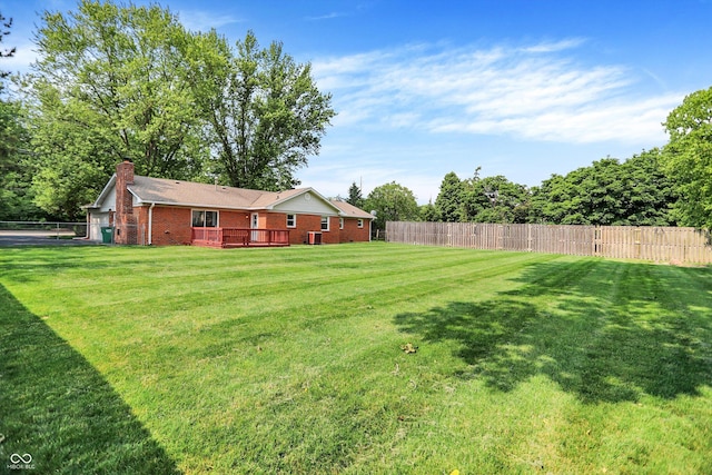 13172 E 116th St, Fishers, IN 46037 - view of yard featuring a deck