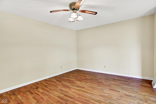 13172 E 116th St, Fishers, IN 46037 - spare room with wood finished floors, baseboards, and a ceiling fan