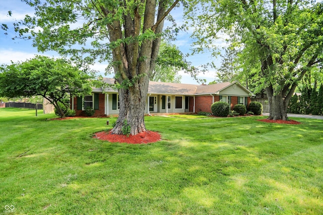 13172 E 116th St, Fishers, IN 46037 - ranch-style house featuring brick siding and a front yard
