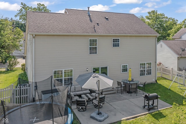 2326 Gradison Cir, Indianapolis, IN 46214 - rear view of house featuring a patio area and a shingled roof