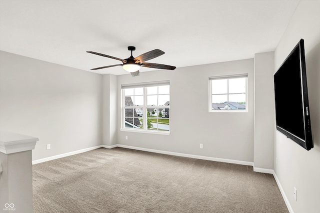 6762 Brentwood Ct, Brownsburg, IN 46112 - unfurnished room with carpet flooring, baseboards, and ceiling fan