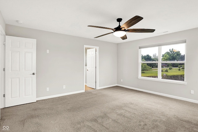6762 Brentwood Ct, Brownsburg, IN 46112 - unfurnished bedroom with carpet flooring, baseboards, ceiling fan, and ensuite bathroom