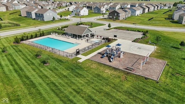 6762 Brentwood Ct, Brownsburg, IN 46112 - aerial perspective of suburban area with a pool area