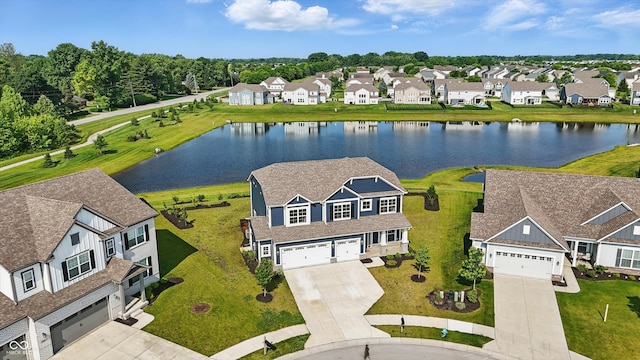6762 Brentwood Ct, Brownsburg, IN 46112 - aerial view of residential area with a large body of water