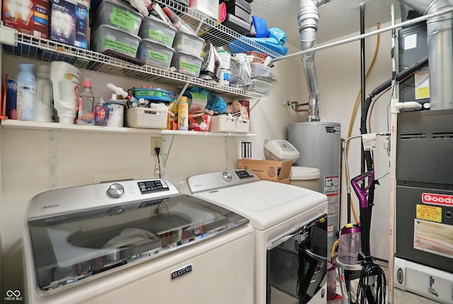 2145 W Autumn Ln, Columbus, IN 47201 - laundry room featuring independent washer and dryer and water heater
