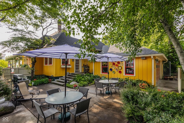 224 N Pennsylvania St, Greenfield, IN 46140 - view of patio with outdoor dining space and grilling area
