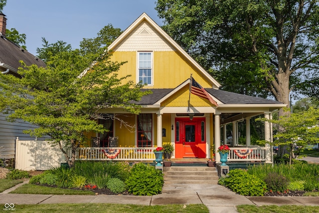 224 N Pennsylvania St, Greenfield, IN 46140 - view of front of home with covered porch